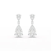 11.9 CT Pear Cut Lab Diamond Drop Earring